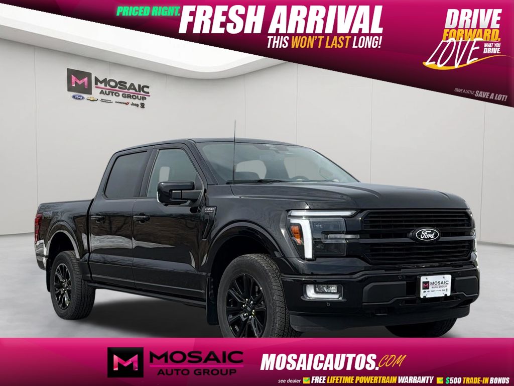 Black 2025 Ford F-150 Pickup Truck Four-Wheel Drive Automatic