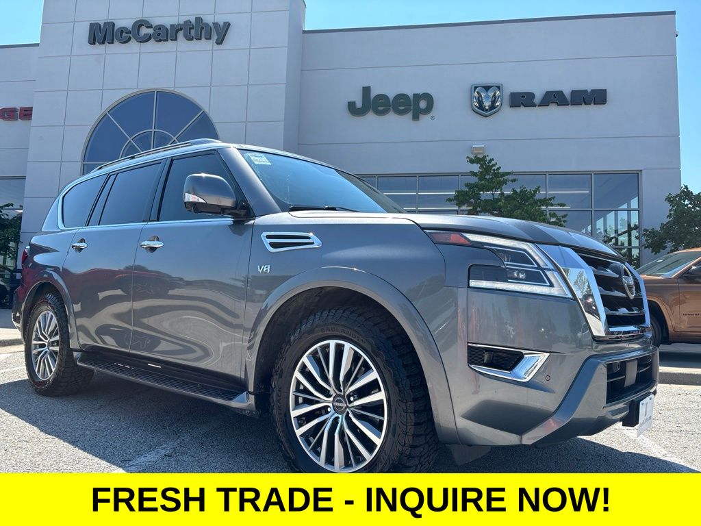 Gray (Gun Metallic) 2021 Nissan Armada SUV / Crossover Four-Wheel Drive 7-Speed Automatic