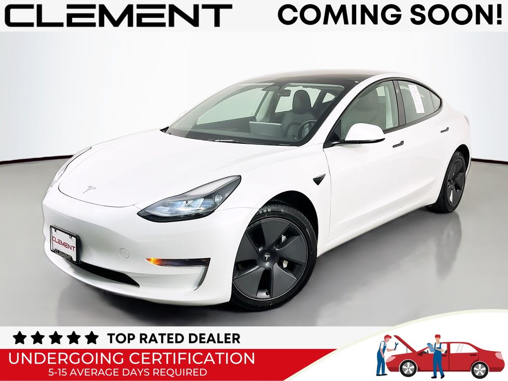 Pearl White Multi-Coat 2023 Tesla Model 3 Long Range AWD Sedan All-Wheel Drive 1-Speed Automatic