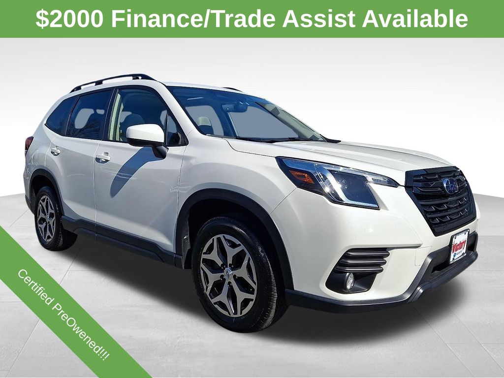 Crystal White Pearl 2023 Subaru Forester SUV / Crossover All-Wheel Drive Continuously Variable Transmission