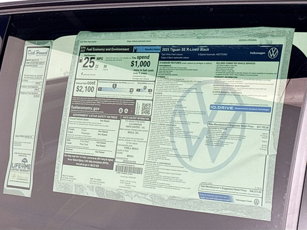 2025 Volkswagen Tiguan 2.0T SE R-Line Black