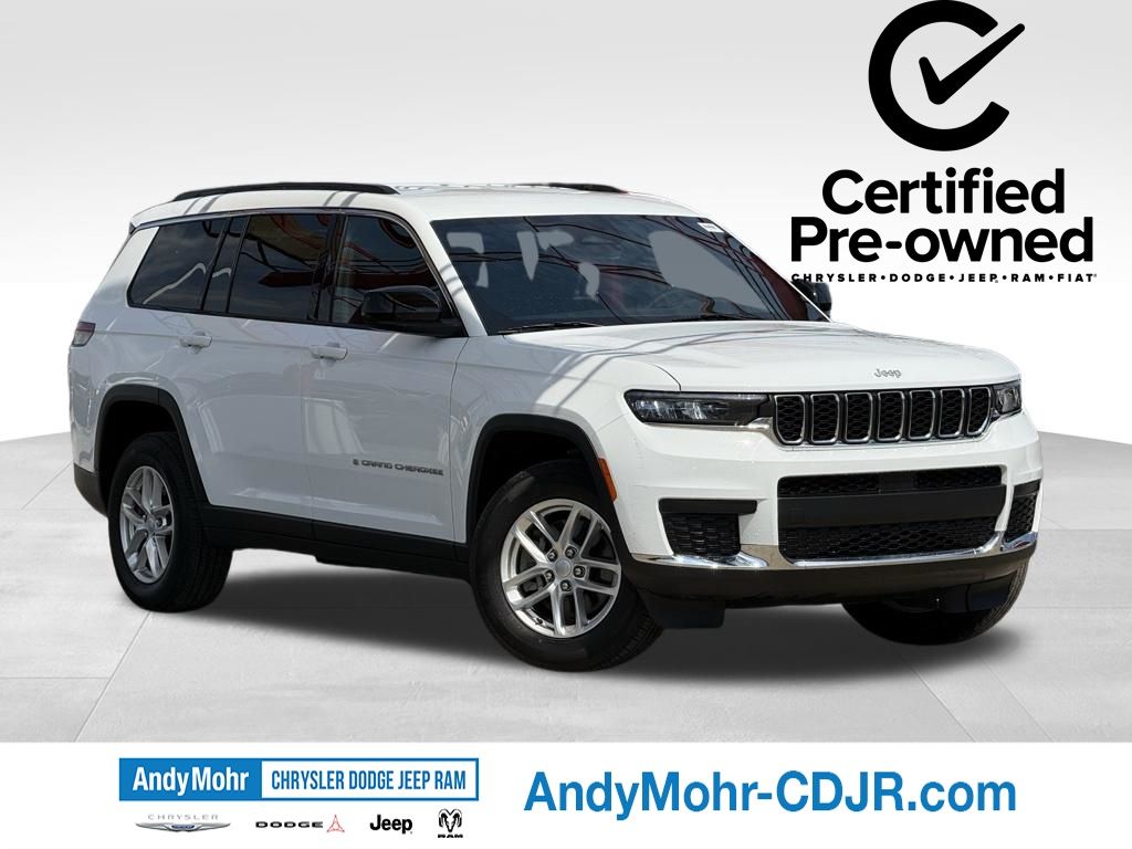 Bright White Clearcoat 2025 Jeep Grand Cherokee L Laredo 4WD SUV / Crossover Four-Wheel Drive 8-Speed Automatic