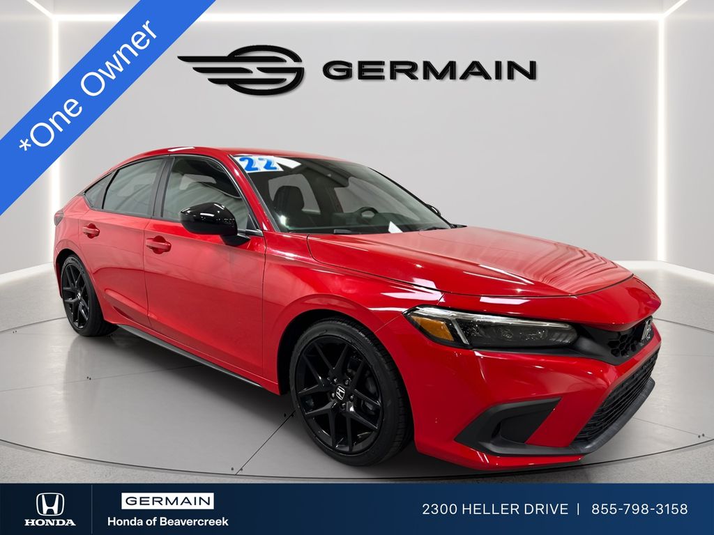Rallye Red 2022 Honda Civic Hatchback Sport FWD Hatchback Front-Wheel Drive Continuously Variable Transmission