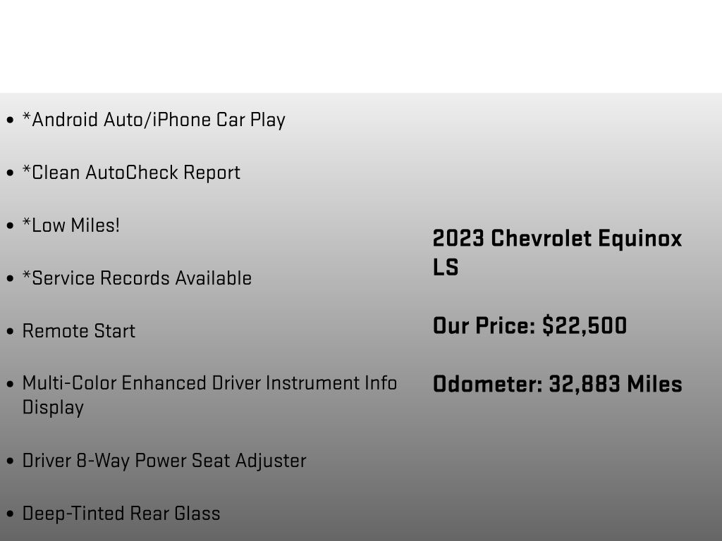 2023 Chevrolet Equinox LS White at Klick Lewis Buick Chevrolet