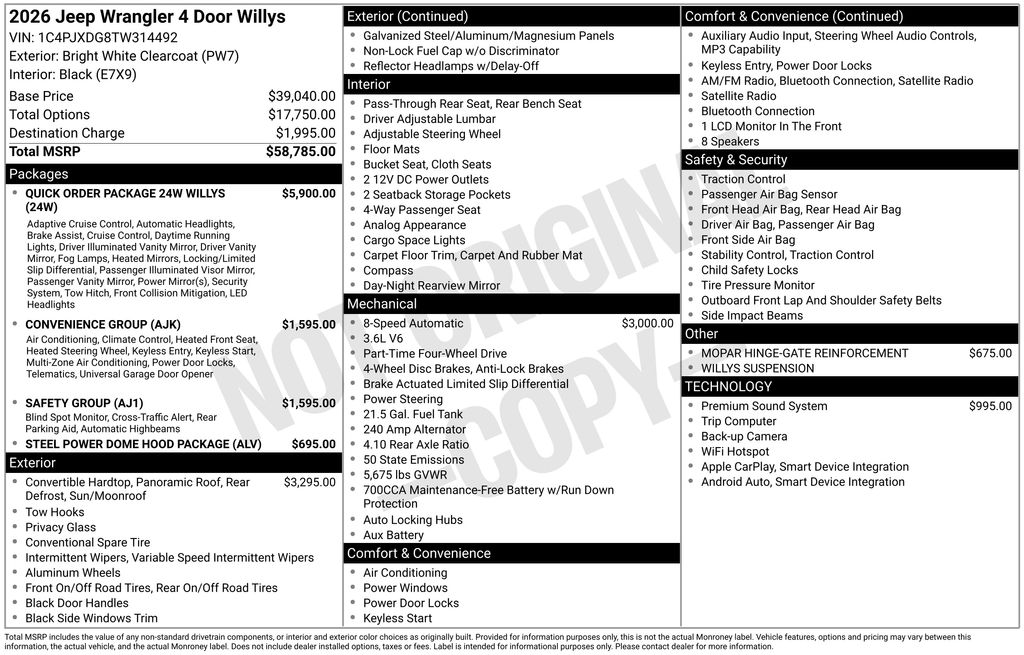 New 2026 White Jeep Willys image 6