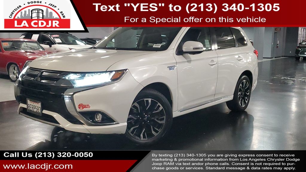 White 2018 Mitsubishi Outlander Hybrid Plug-in SUV / Crossover All-Wheel Drive 1-Speed Automatic