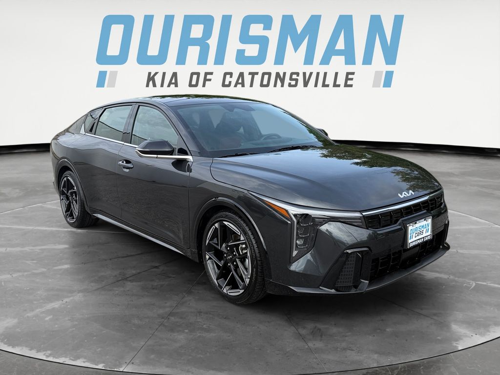 Gray 2025 Kia K4 Sedan Front-Wheel Drive Continuously Variable Transmission
