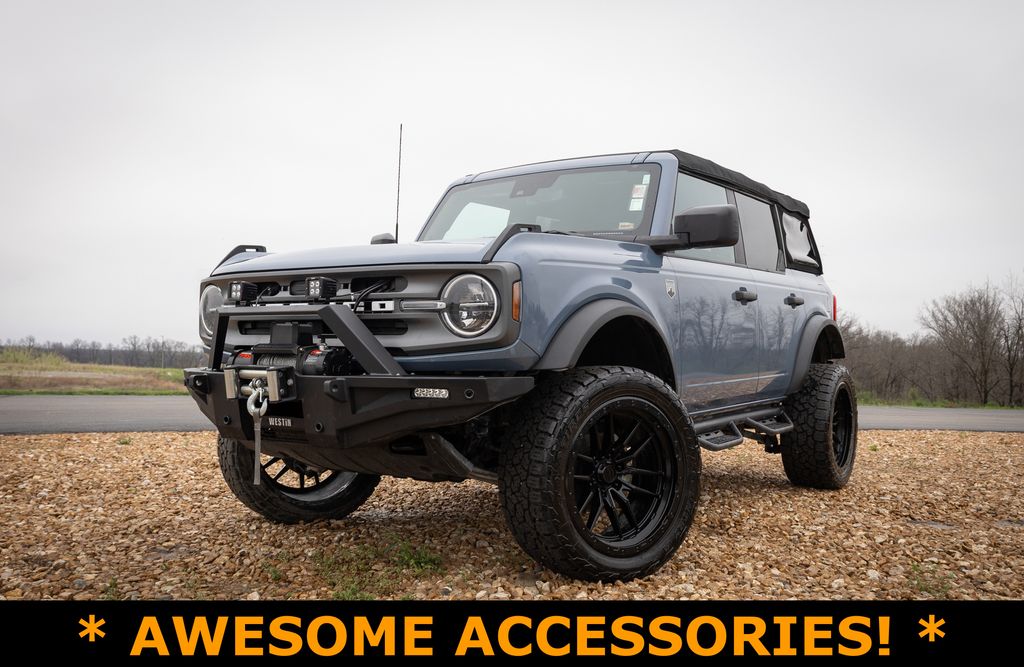 Blue (Azure Gray Metallic Tri-Coat) 2023 Ford Bronco Big Bend 4-Door 4WD SUV / Crossover Four-Wheel Drive Automatic