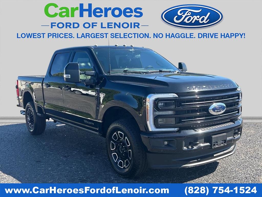 Agate Black Metallic 2025 Ford F-250 Super Duty Platinum Crew Cab 4WD Pickup Truck Four-Wheel Drive Automatic