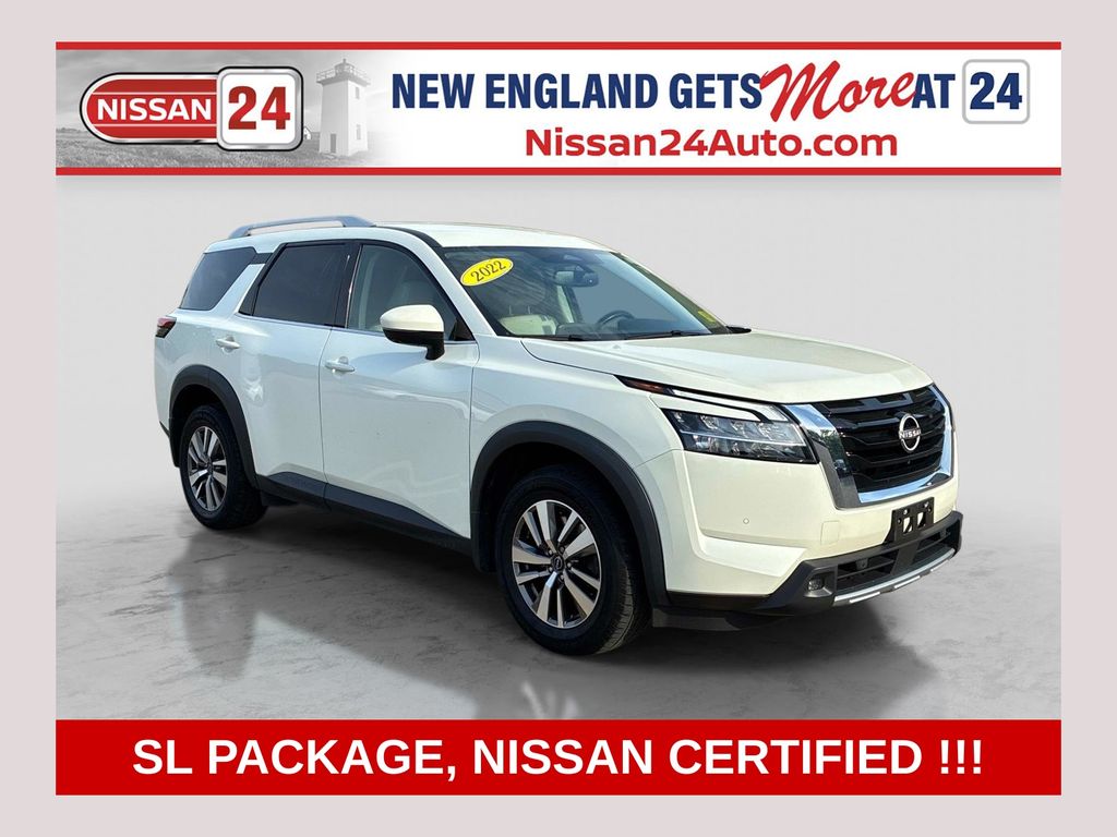 Pearl White 2022 Nissan Pathfinder SUV / Crossover All-Wheel Drive 9-Speed Automatic