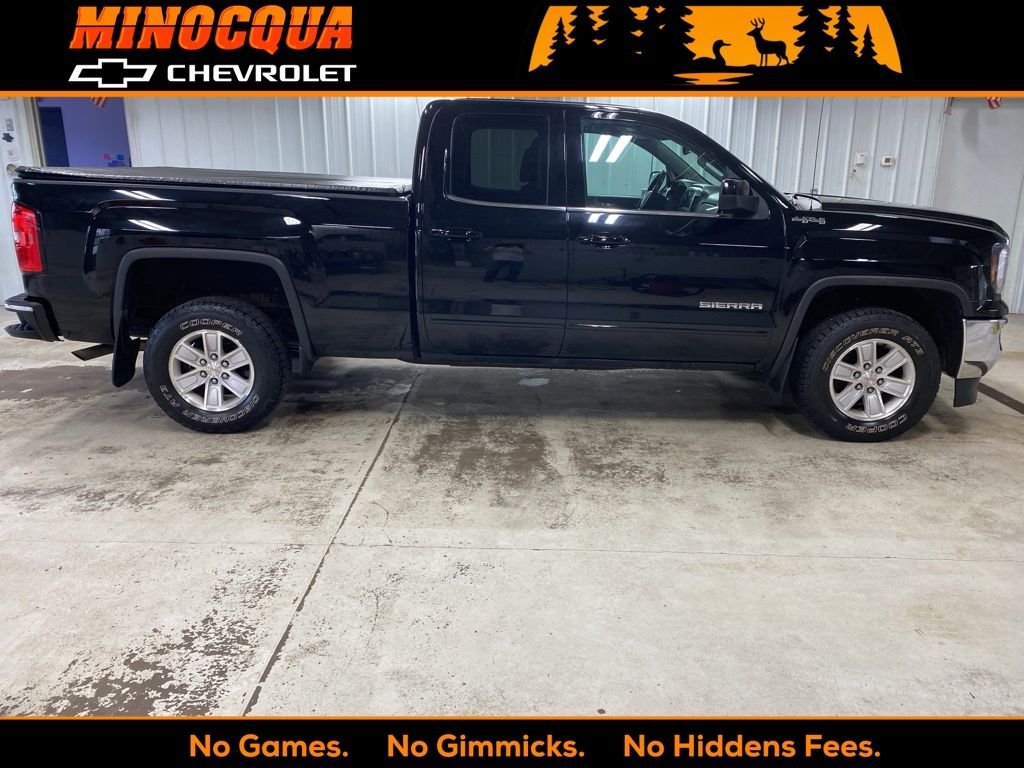 Onyx Black 2018 GMC Sierra 1500 SLE Double Cab 4WD Pickup Truck Four-Wheel Drive 6-Speed Automatic Overdrive