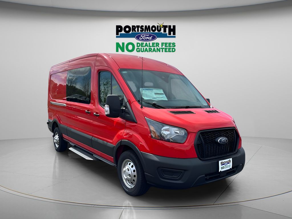 Race Red 2025 Ford Transit Cargo 150 Medium Roof LB AWD Van All-Wheel Drive