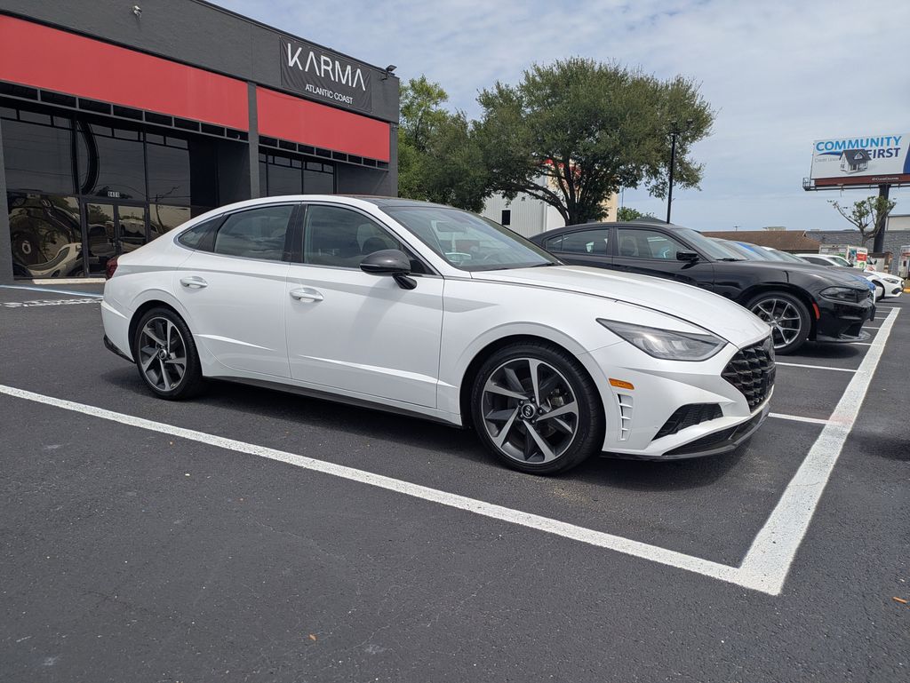 Serenity White 2023 Hyundai Sonata SEL Plus FWD Sedan Front-Wheel Drive 8-Speed Automatic