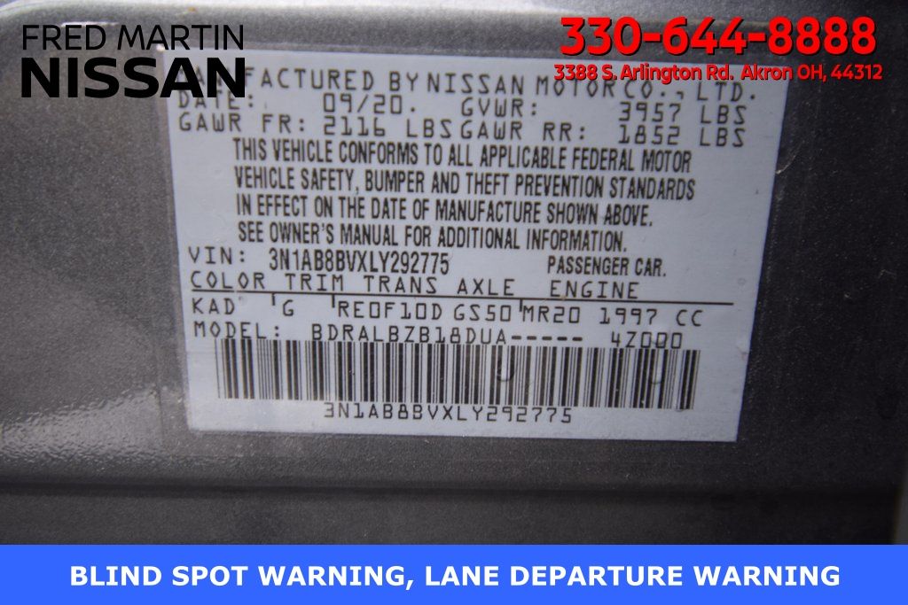 used 2020 Nissan Sentra car, priced at $12,995