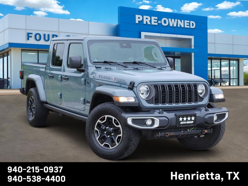 Anvil Clear Coat 2024 Jeep Gladiator Texas Trail Crew Cab 4WD Pickup Truck Four-Wheel Drive 8-Speed Automatic