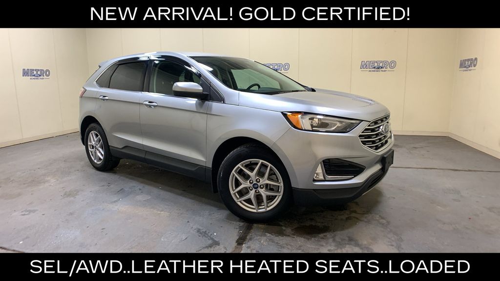 Silver Metallic 2021 Ford Edge SUV / Crossover All-Wheel Drive 8-Speed Automatic