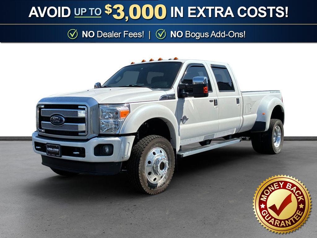 White Platinum Clearcoat Metallic 2016 Ford F-450 Super Duty Pickup Truck Four-Wheel Drive 6-Speed Automatic