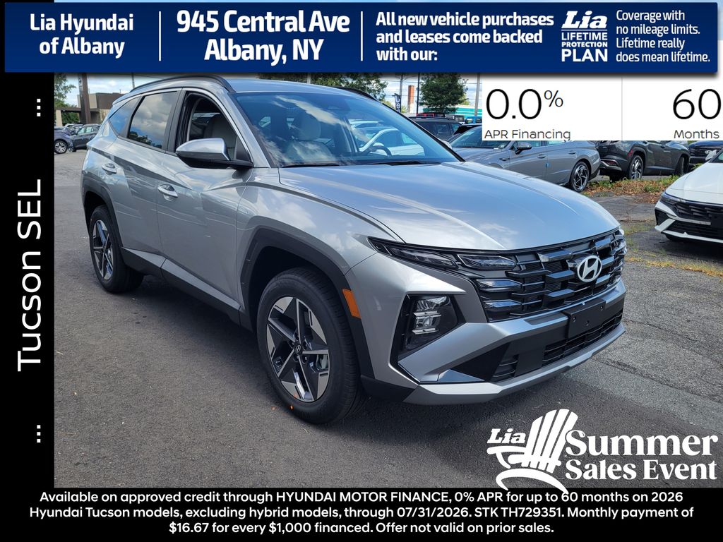 Shimmering Silver 2026 Hyundai Tucson SUV / Crossover All-Wheel Drive 8-Speed Automatic