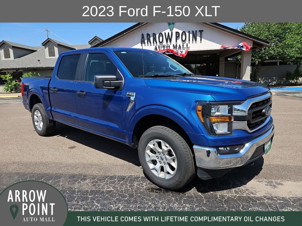Blue Metallic 2023 Ford F-150 Pickup Truck Four-Wheel Drive Automatic