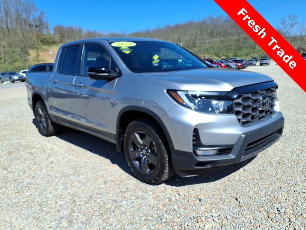 Lunar Silver Metallic 2024 Honda Ridgeline TrailSport AWD Pickup Truck All-Wheel Drive 9-Speed Automatic
