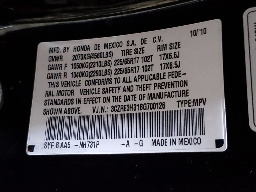 2011 Honda CR-V LX 34