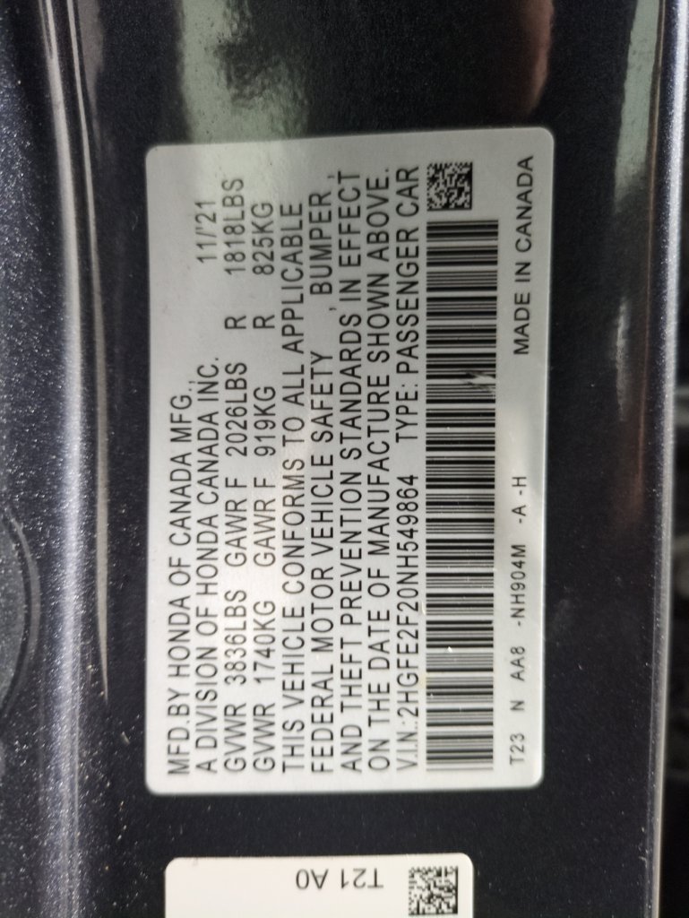 Used 2022 Honda Civic LX For Sale in Fort Wayne, IN
