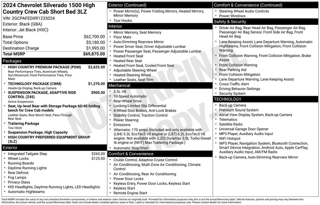 Used 2024 Black Chevrolet High Country image 45