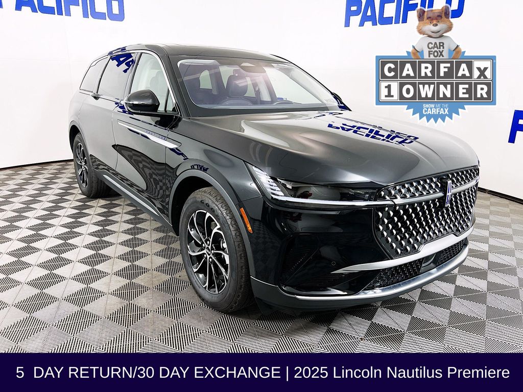 Infinite Black Metallic Clearcoat 2025 Lincoln Nautilus Hybrid Premiere AWD SUV / Crossover All-Wheel Drive Continuously Variable Transmission