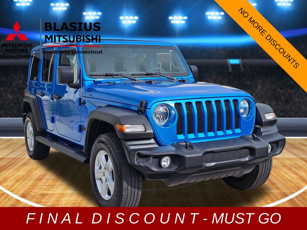 Hydro Blue Pearl Coat 2023 Jeep Wrangler Sport S 4-Door 4WD SUV / Crossover Four-Wheel Drive 6-Speed Manual