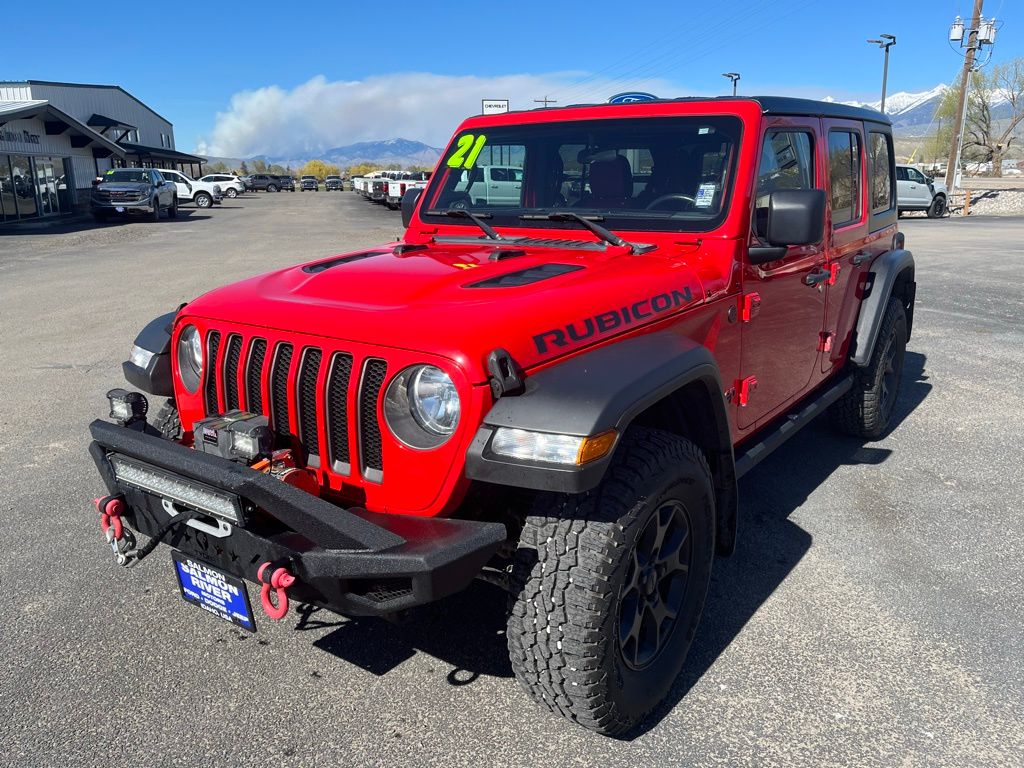 Firecracker Red Clearcoat 2021 Jeep Wrangler Unlimited Rubicon 4WD SUV / Crossover Four-Wheel Drive 6-Speed Manual