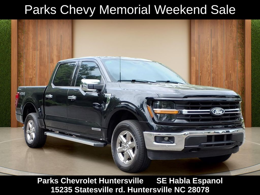 Agate Black Metallic 2024 Ford F-150 XLT SuperCrew 4WD Pickup Truck Four-Wheel Drive Automatic