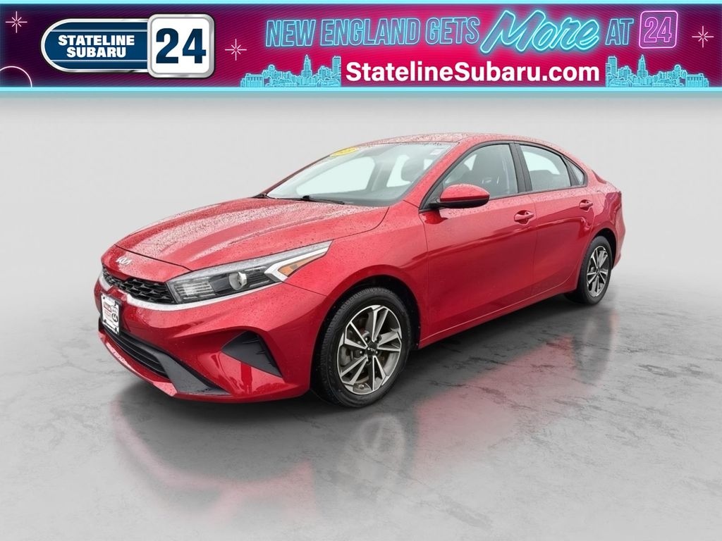 Currant Red 2023 Kia Forte LXS FWD Sedan Front-Wheel Drive Continuously Variable Transmission
