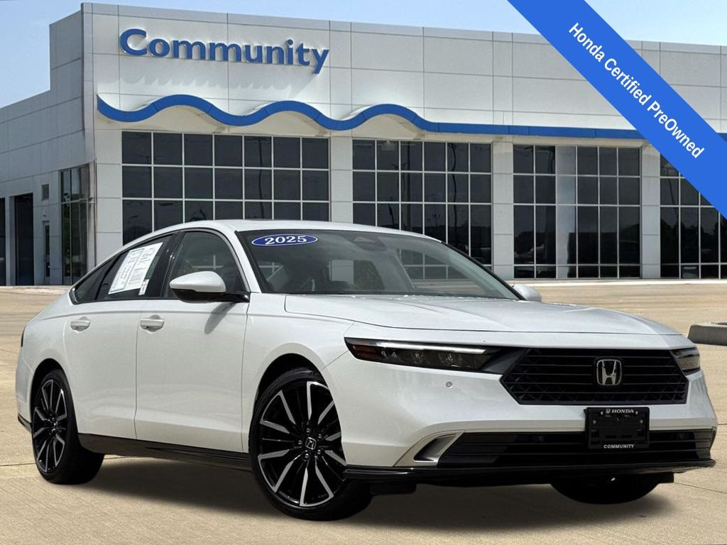 2025 Honda Accord Hybrid Touring White at Community Honda