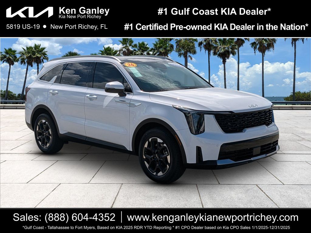 Glacial White Pearl 2026 Kia Sorento SUV / Crossover Front-Wheel Drive 8-Speed Automatic