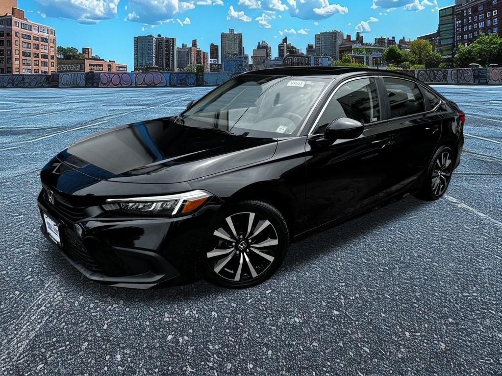 Crystal Black Pearl 2023 Honda Civic Sedan Front-Wheel Drive Continuously Variable Transmission