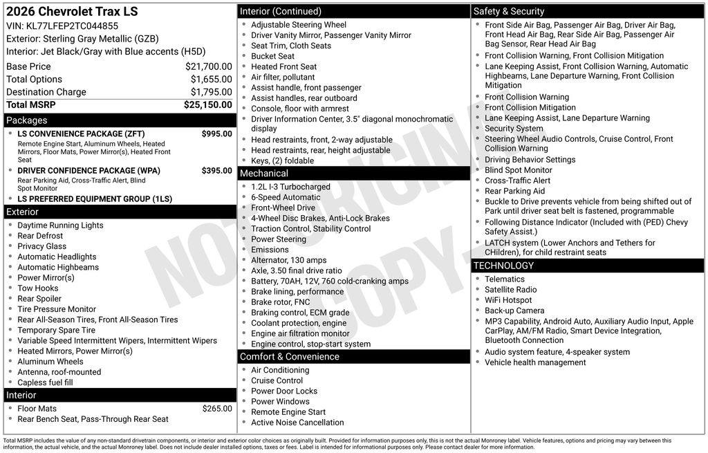 Used 2026 Chevrolet Trax LS 4D Sport Utility