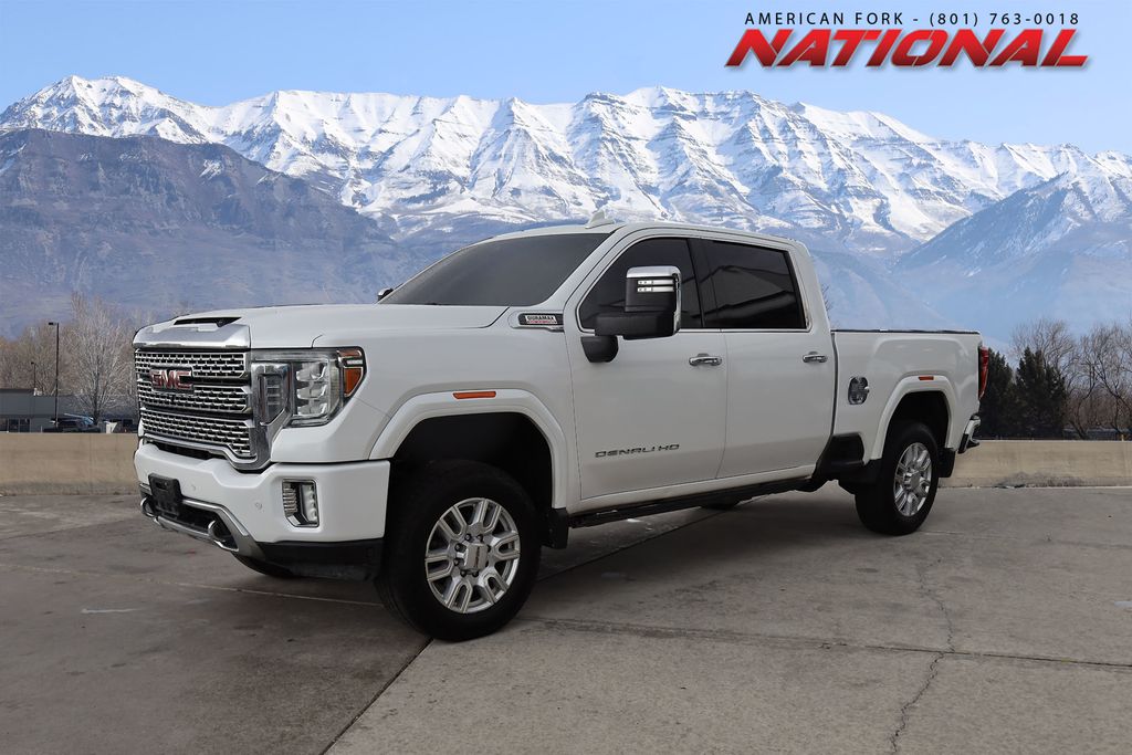 White Frost Tricoat 2020 GMC Sierra 2500HD Denali Crew Cab 4WD Pickup Truck Four-Wheel Drive Automatic