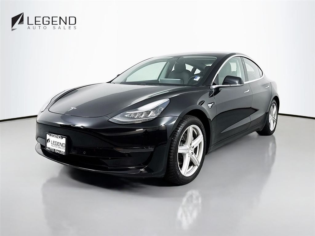 Black 2018 Tesla Model 3 Long Range RWD Sedan Rear-Wheel Drive 1-Speed Automatic