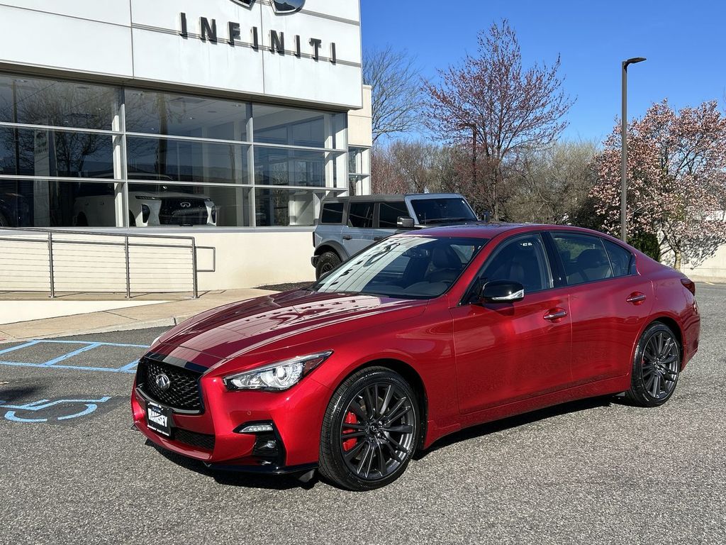 Dynamic Sunstone Red 2023 INFINITI Q50 Red Sport 400 AWD Sedan All-Wheel Drive 7-Speed Automatic Overdrive