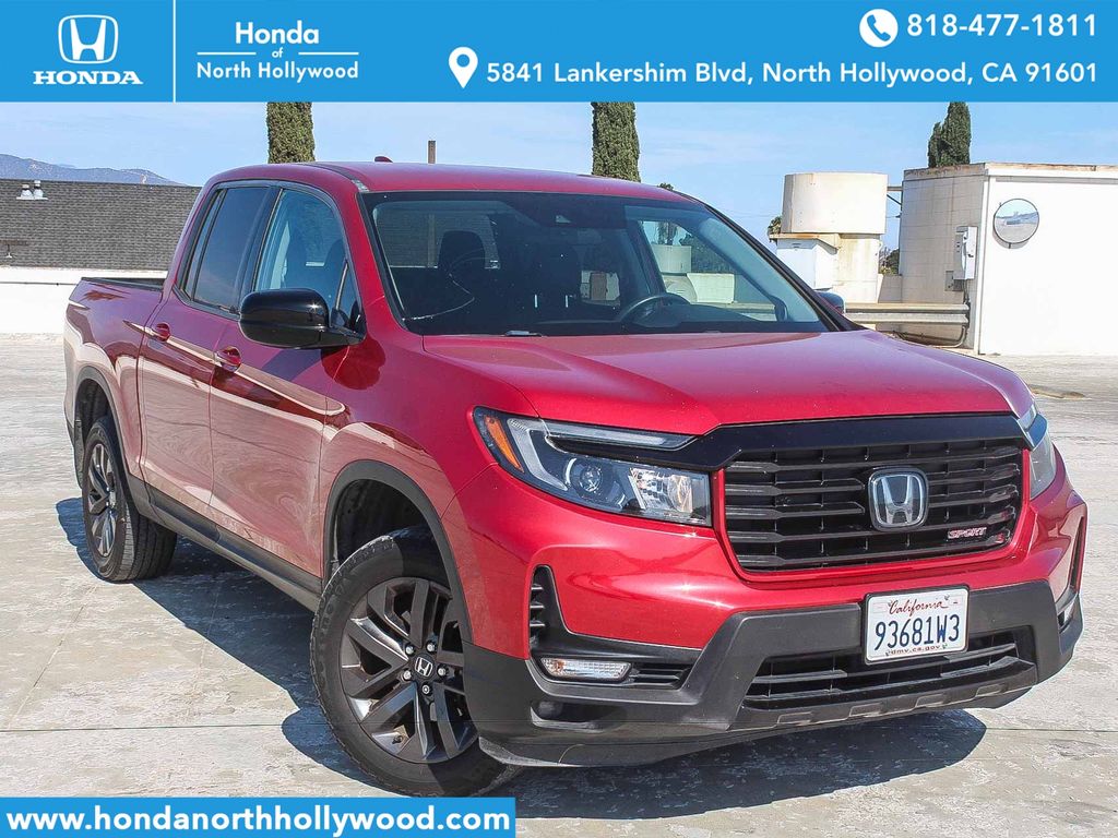 Radiant Red Metallic II 2021 Honda Ridgeline Pickup Truck All-Wheel Drive 9-Speed Automatic