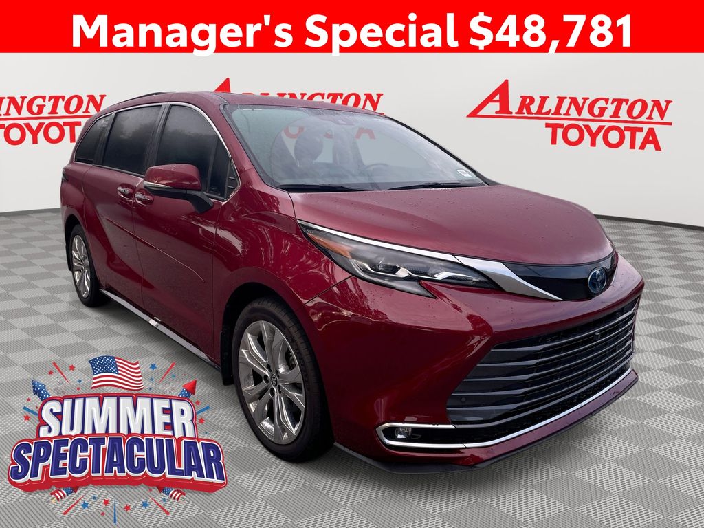 Red (Ruby Flare Pearl) 2024 Toyota Sienna Minivan Front-Wheel Drive Continuously Variable Transmission