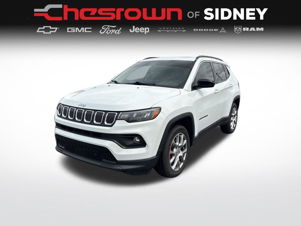 Bright White Clearcoat 2022 Jeep Compass Latitude Lux 4WD SUV / Crossover Four-Wheel Drive 9-Speed Automatic