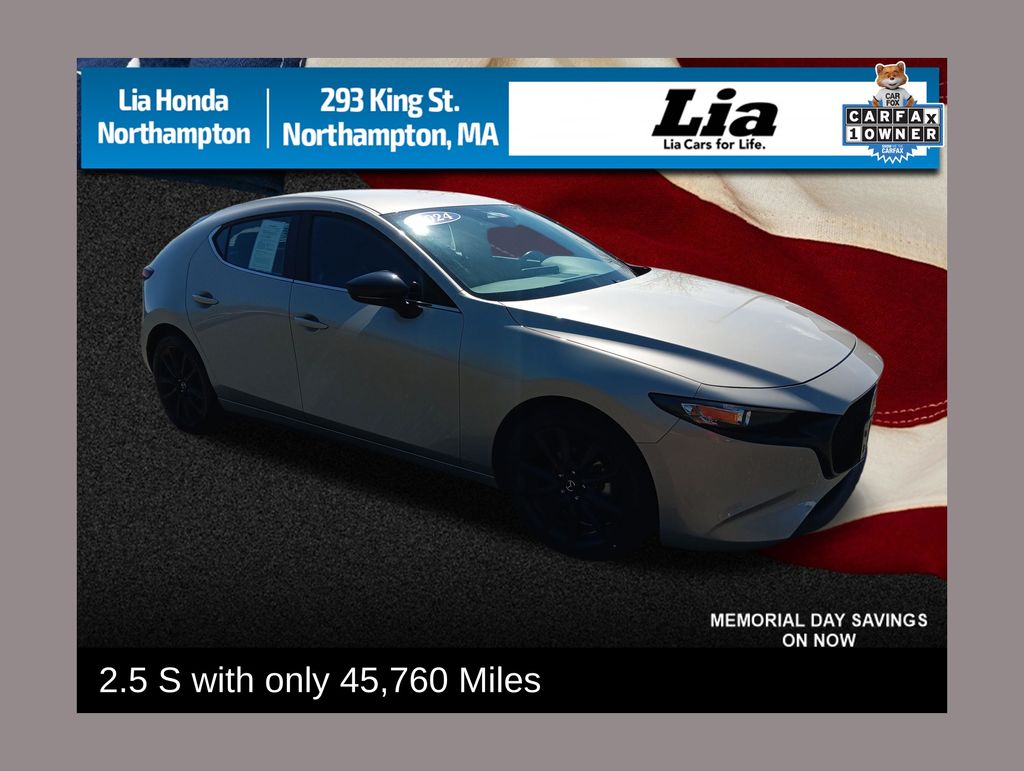 Gray (Platinum Quartz Metallic) 2024 Mazda MAZDA3 2.5 S Select Sport Hatchback FWD Hatchback Front-Wheel Drive 6-Speed Automatic