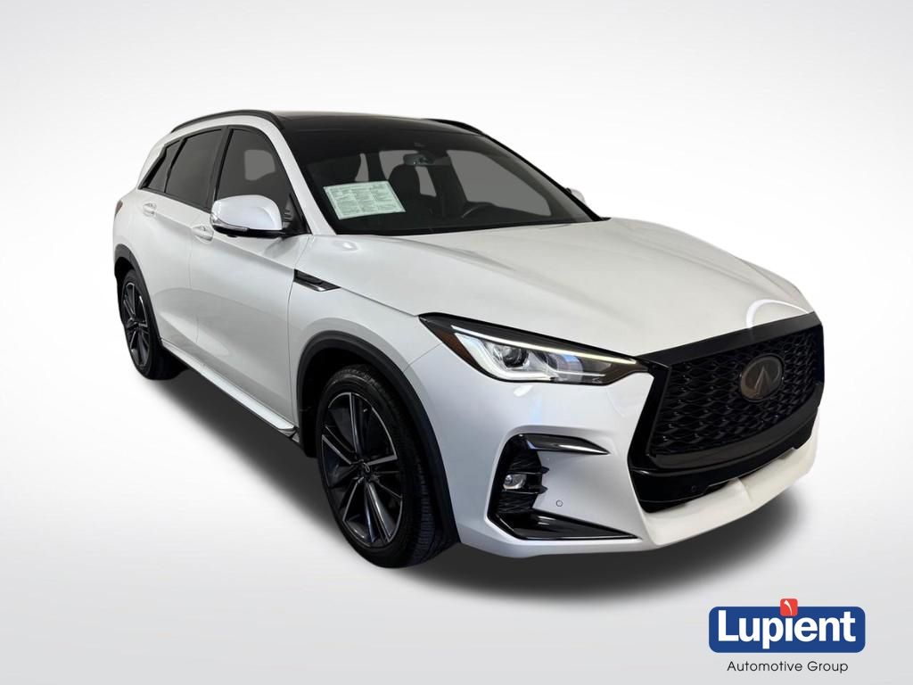 Radiant White 2023 INFINITI QX50 Sport FWD SUV / Crossover Front-Wheel Drive Continuously Variable Transmission