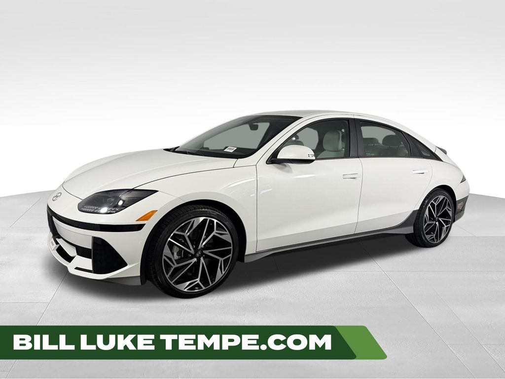 Serenity White 2024 Hyundai Ioniq 6 Sedan Rear-Wheel Drive 1-Speed Automatic