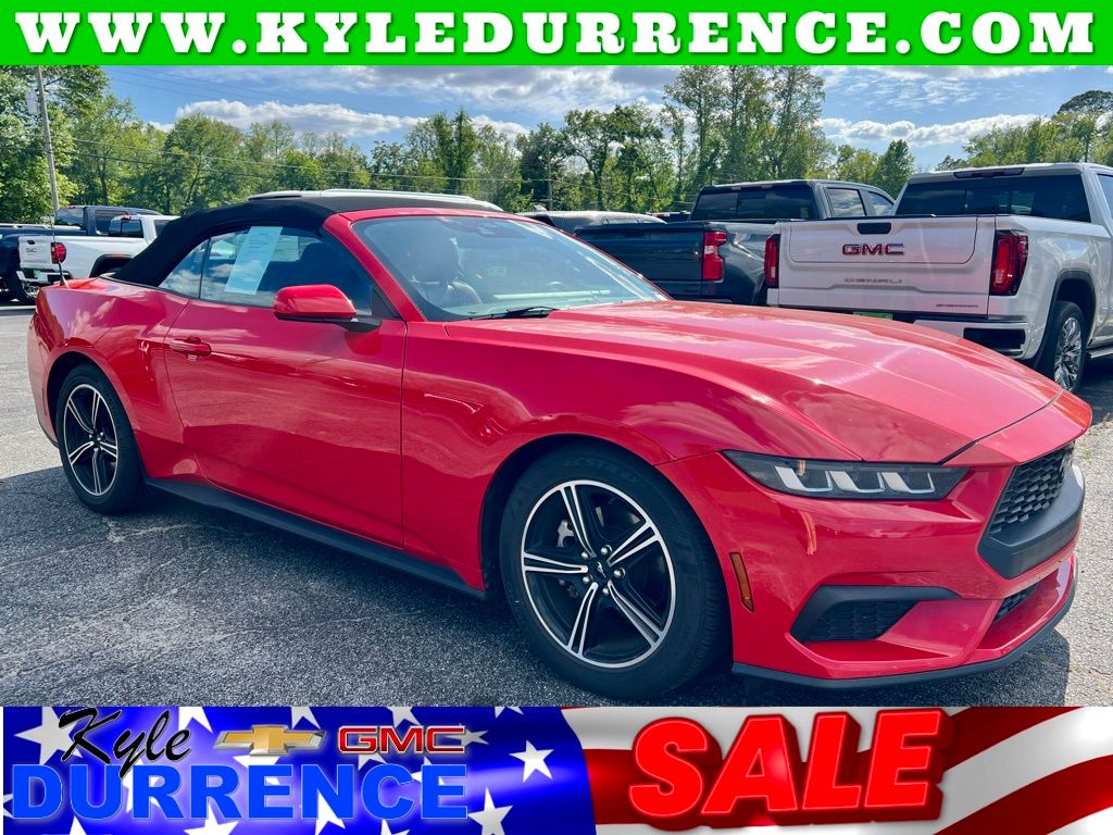 Race Red 2024 Ford Mustang EcoBoost Premium Convertible RWD Convertible Rear-Wheel Drive Automatic