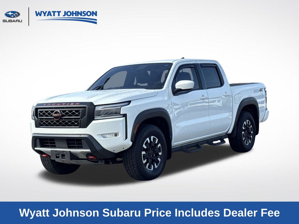 Glacier White 2024 Nissan Frontier Pickup Truck Four-Wheel Drive 9-Speed Automatic Overdrive