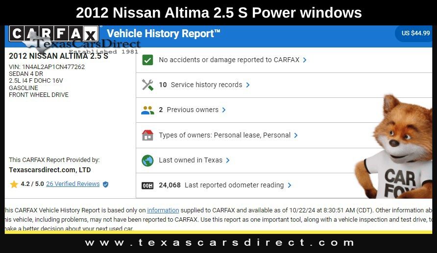 2012 Nissan Altima 2.5 S 11