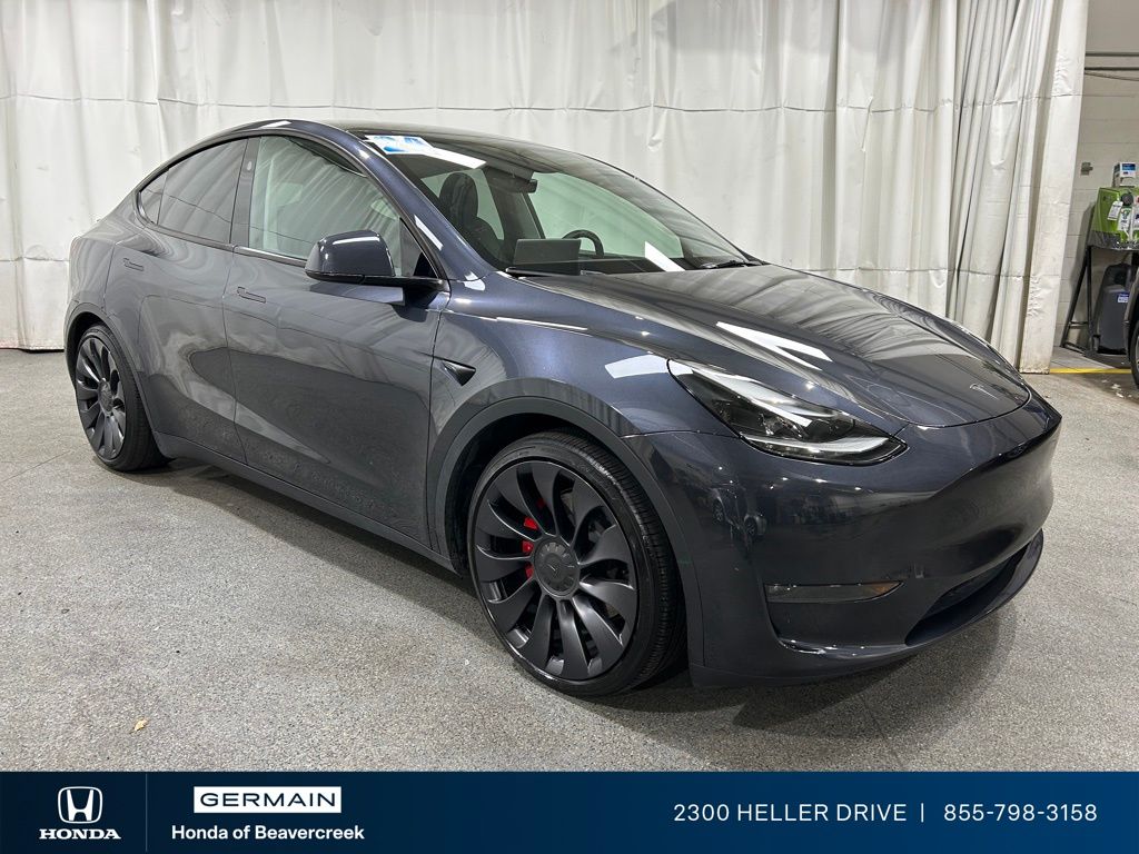 Deep Blue Metallic 2024 Tesla Model Y Performance AWD SUV / Crossover All-Wheel Drive 1-Speed Automatic