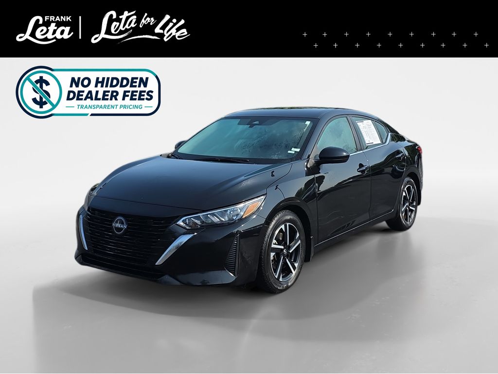 Super Black 2024 Nissan Sentra Sedan Front-Wheel Drive Continuously Variable Transmission